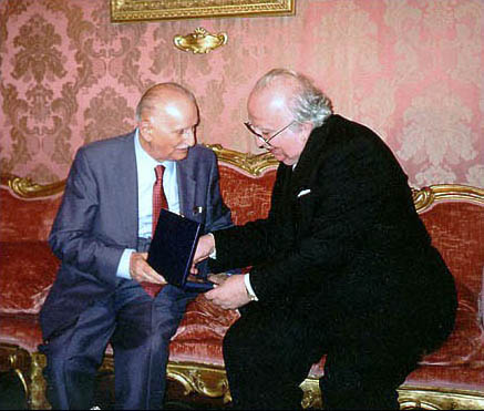 Mario Valeriani with Giovanni Spadolini