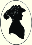 Victorian woman silouette